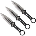 Skull Reckoner Balanced Throwing Knife Set - Matte Black