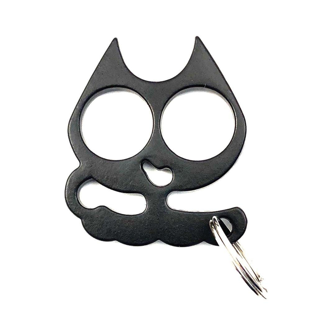 Shadow-Ear Street Ready Cat Knuckle Keychain - Black