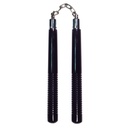 Grooved Grip Flow Nunchucks - Midnight Black
