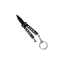 PocketFlip Micro-Flip Keychain Butterfly Knife - Matte Black