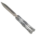 Monochrome Spear Balance Butterfly Knife - Matte Silver