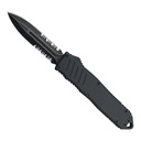 Stealth Stonewash Dual-Action Dagger OTF Knife - Black Aluminum