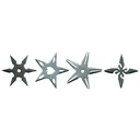 Constellation Quartet Precision Throwing Star Set - Silver Steel