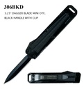 Stealth Grid Quick-Snap Double-Action OTF Knife - Matte Black